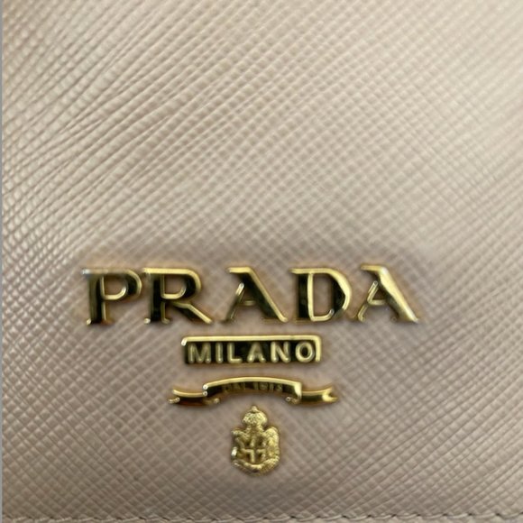 Prada Saffiano Leather Logo Plaque ID Cardholder Lanyard - Light Pink - Picture 7 of 7